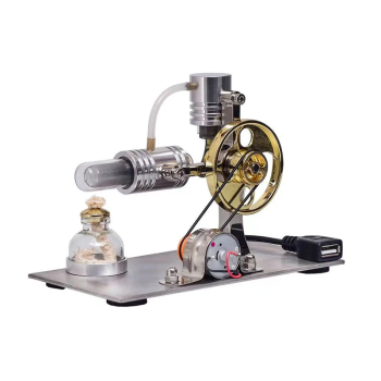 ENGINEKITOR L-Type Stirling Engine Model with LED Generator
